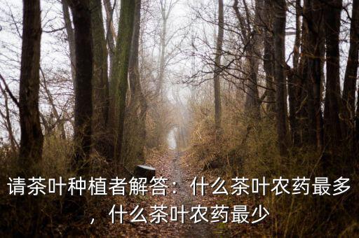 請茶葉種植者解答：什么茶葉農(nóng)藥最多，什么茶葉農(nóng)藥最少