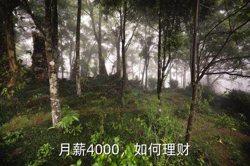 月薪4000，如何理財(cái)