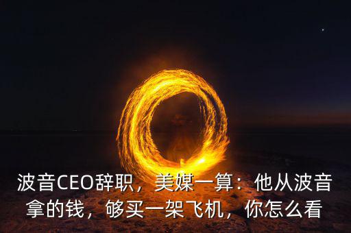 波音CEO辭職，美媒一算：他從波音拿的錢，夠買一架飛機(jī)，你怎么看
