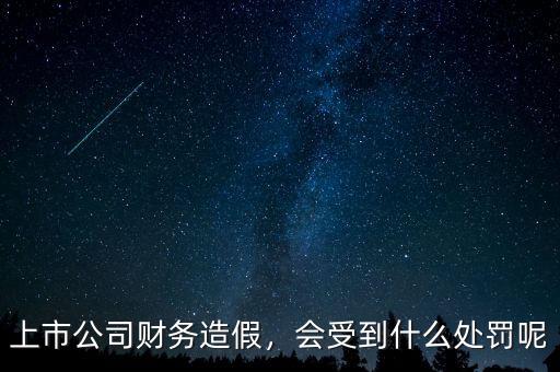 上市公司財(cái)務(wù)造假，會(huì)受到什么處罰呢