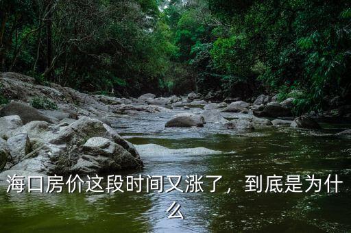 海口房價這段時間又漲了，到底是為什么