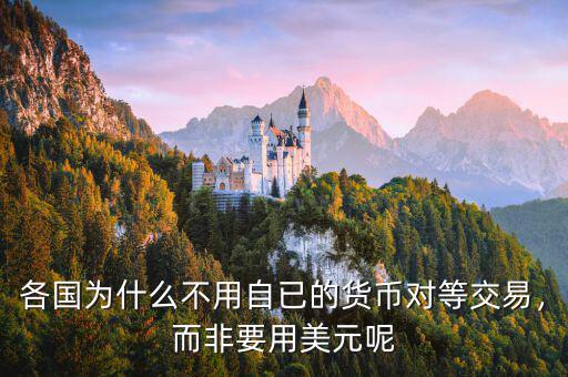 各國(guó)為什么不用自已的貨幣對(duì)等交易，而非要用美元呢