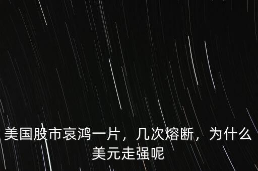 美國股市哀鴻一片，幾次熔斷，為什么美元走強呢