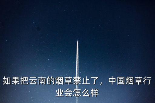 如果把云南的煙草禁止了，中國煙草行業(yè)會怎么樣
