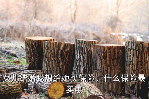 女兒結婚我想給她買保險，什么保險最實惠