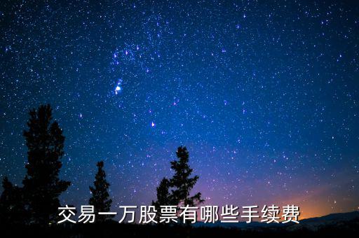 一萬(wàn)股票的買(mǎi)賣(mài)手續(xù)費(fèi)多少,交易一萬(wàn)股票有哪些手續(xù)費(fèi)