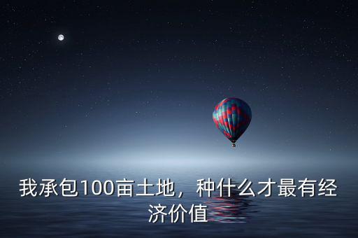 我承包100畝土地，種什么才最有經(jīng)濟(jì)價(jià)值