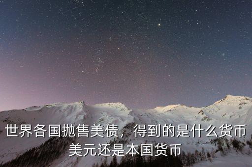 世界各國(guó)拋售美債，得到的是什么貨幣美元還是本國(guó)貨幣