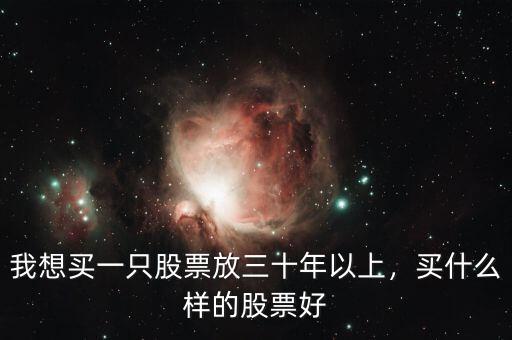 我想買一只股票放三十年以上，買什么樣的股票好