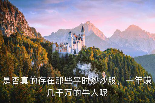 是否真的存在那些平時炒炒股，一年賺幾千萬的牛人呢