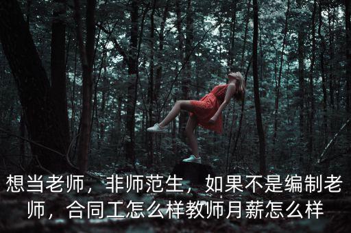 想當老師，非師范生，如果不是編制老師，合同工怎么樣教師月薪怎么樣