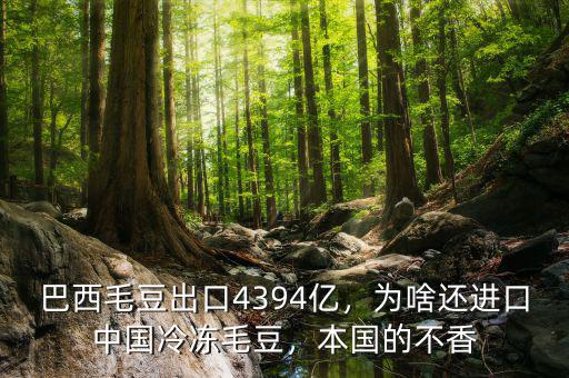 巴西毛豆出口4394億，為啥還進口中國冷凍毛豆，本國的不香