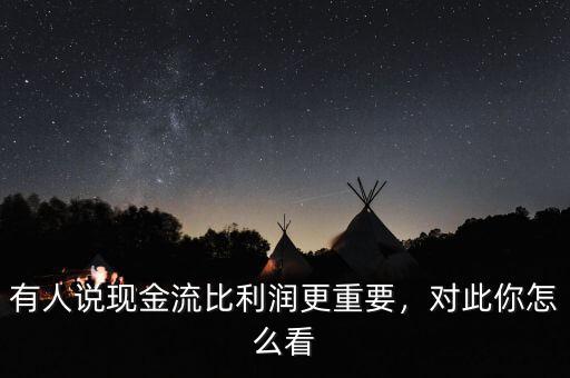 有人說現(xiàn)金流比利潤更重要，對此你怎么看