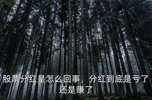 股票分紅是怎么回事，分紅到底是虧了還是賺了