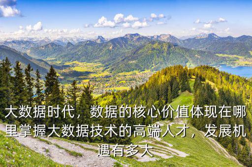 大數(shù)據(jù)時代，數(shù)據(jù)的核心價值體現(xiàn)在哪里掌握大數(shù)據(jù)技術(shù)的高端人才，發(fā)展機遇有多大