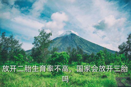 放開二胎生育率不高，國家會放開三胎嗎