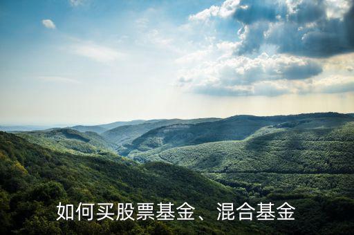 如何買股票基金、混合基金