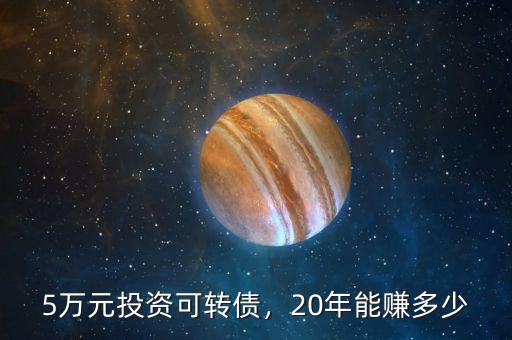 5萬元投資可轉(zhuǎn)債，20年能賺多少
