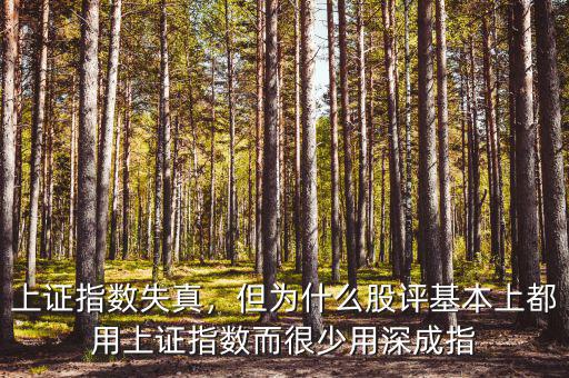 上證指數(shù)失真，但為什么股評基本上都用上證指數(shù)而很少用深成指