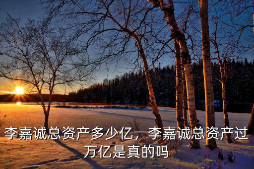李嘉誠(chéng)總資產(chǎn)多少億，李嘉誠(chéng)總資產(chǎn)過(guò)萬(wàn)億是真的嗎