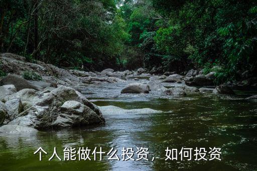 個(gè)人能做什么投資，如何投資