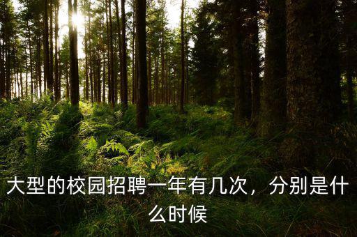 大型的校園招聘一年有幾次，分別是什么時候