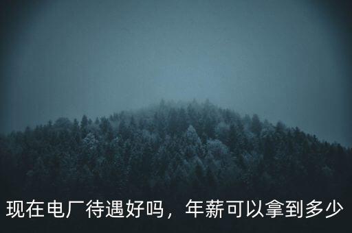 現(xiàn)在電廠待遇好嗎，年薪可以拿到多少