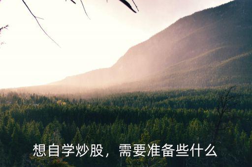 想自學(xué)炒股，需要準(zhǔn)備些什么