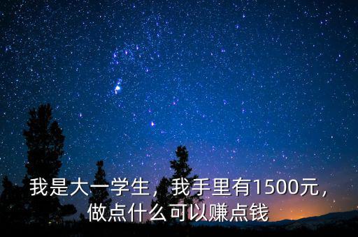 我是大一學(xué)生，我手里有1500元，做點(diǎn)什么可以賺點(diǎn)錢