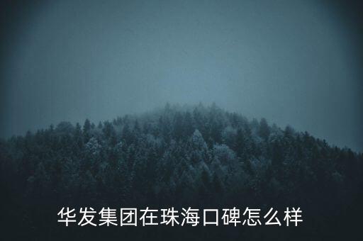 華發(fā)集團在珠?？诒趺礃? class=