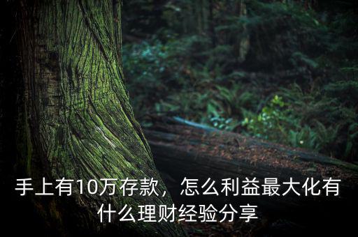 手上有10萬存款，怎么利益最大化有什么理財(cái)經(jīng)驗(yàn)分享