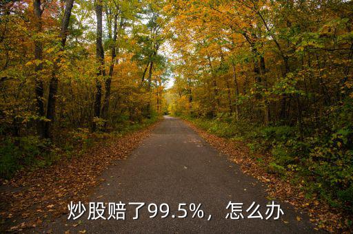 炒股賠了99.5%，怎么辦