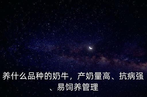 養(yǎng)什么品種的奶牛，產(chǎn)奶量高、抗病強(qiáng)、易飼養(yǎng)管理
