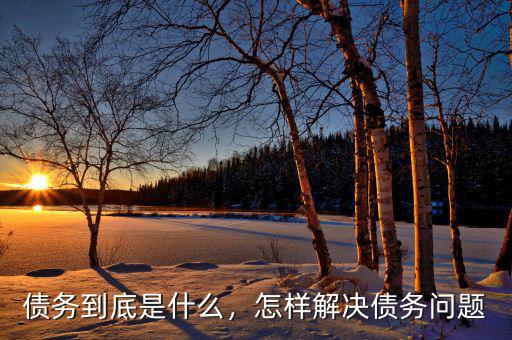 債務(wù)到底是什么，怎樣解決債務(wù)問題