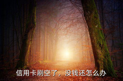 信用卡刷空了，沒錢還怎么辦