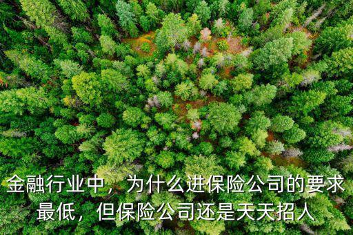 金融行業(yè)中，為什么進保險公司的要求最低，但保險公司還是天天招人