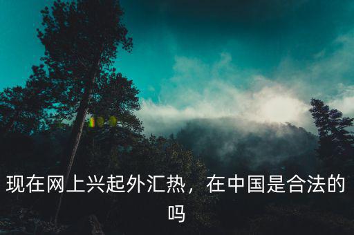 現(xiàn)在網(wǎng)上興起外匯熱，在中國(guó)是合法的嗎