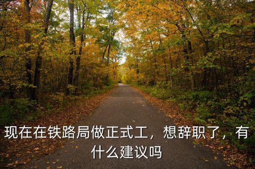 現(xiàn)在在鐵路局做正式工，想辭職了，有什么建議嗎