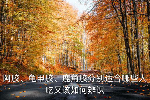 阿膠、龜甲膠、鹿角膠分別適合哪些人吃又該如何辨識