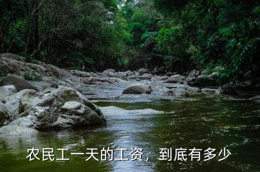 農(nóng)民工一天的工資，到底有多少