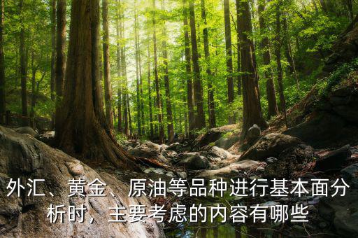 外匯、黃金、原油等品種進(jìn)行基本面分析時(shí)，主要考慮的內(nèi)容有哪些