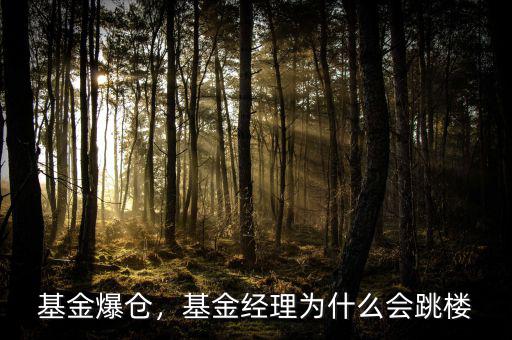 基金爆倉(cāng)，基金經(jīng)理為什么會(huì)跳樓