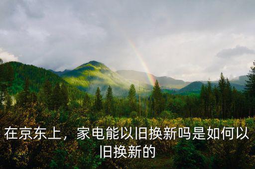 在京東上，家電能以舊換新嗎是如何以舊換新的