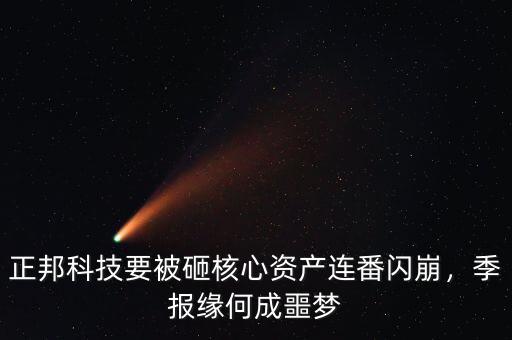 正邦科技要被砸核心資產(chǎn)連番閃崩，季報(bào)緣何成噩夢