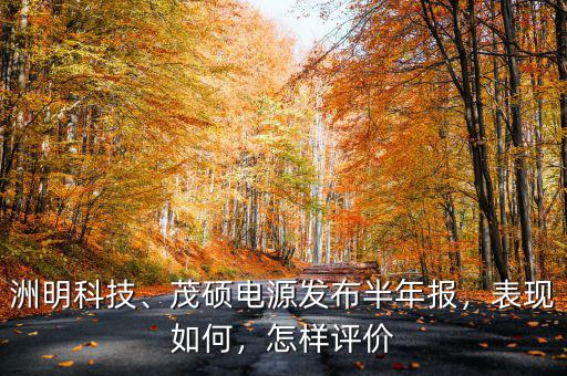 洲明科技、茂碩電源發(fā)布半年報(bào)，表現(xiàn)如何，怎樣評價