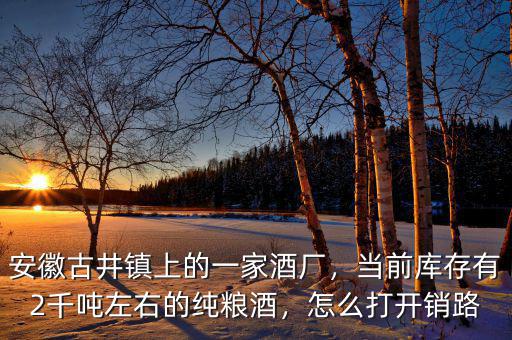 安徽古井鎮(zhèn)上的一家酒廠，當(dāng)前庫存有2千噸左右的純糧酒，怎么打開銷路