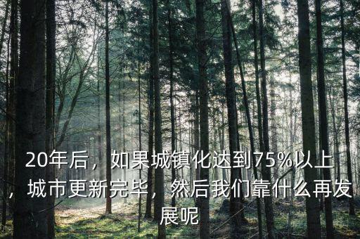 20年后，如果城鎮(zhèn)化達(dá)到75%以上，城市更新完畢，然后我們靠什么再發(fā)展呢