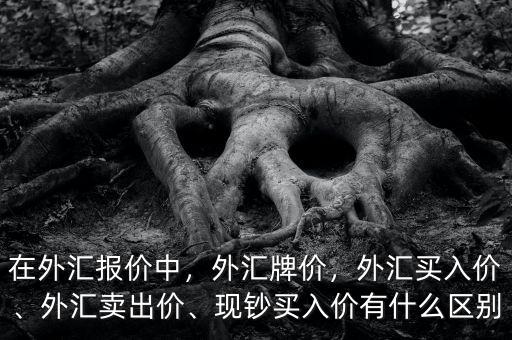 什么是外匯報價,現鈔買入價有什么區(qū)別