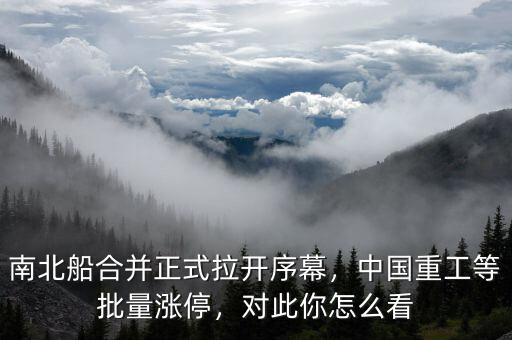 南北船合并正式拉開序幕，中國重工等批量漲停，對此你怎么看