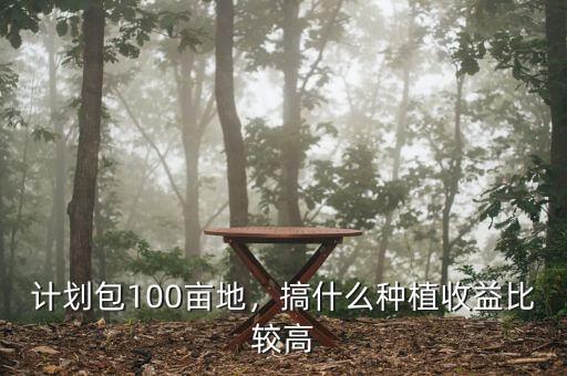 計(jì)劃包100畝地，搞什么種植收益比較高